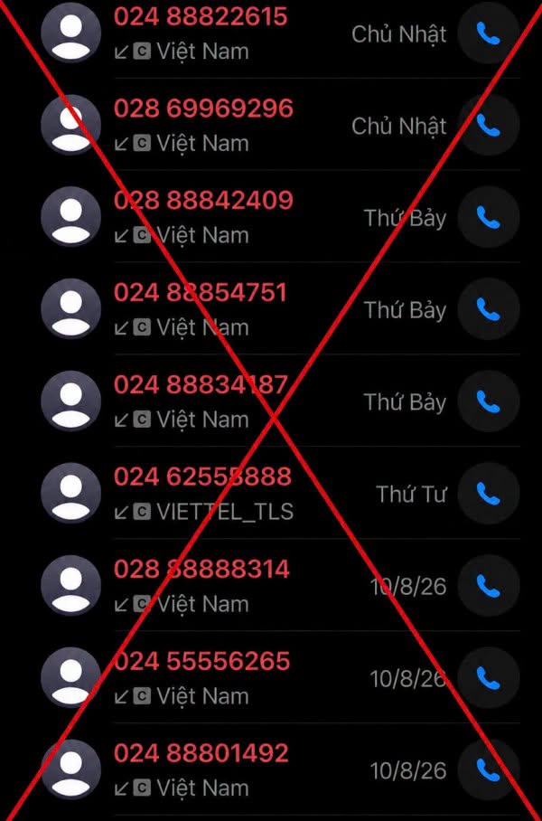 Công an cảnh báo: Tất cả người dân tuyệt đối không nghe, không gọi lại “cuộc gọi nháy máy” từ đầu số 022, 024, 028
