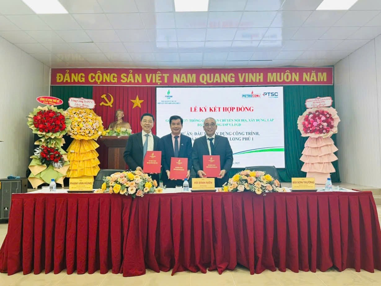 PetroCons ký kết hợp đồng gói thầu T37: Thông quan, vận chuyển nội địa, xây dựng, lắp đặt hệ thống ESP và FGD dự án Nhà máy Nhiệt điện Long Phú 1.