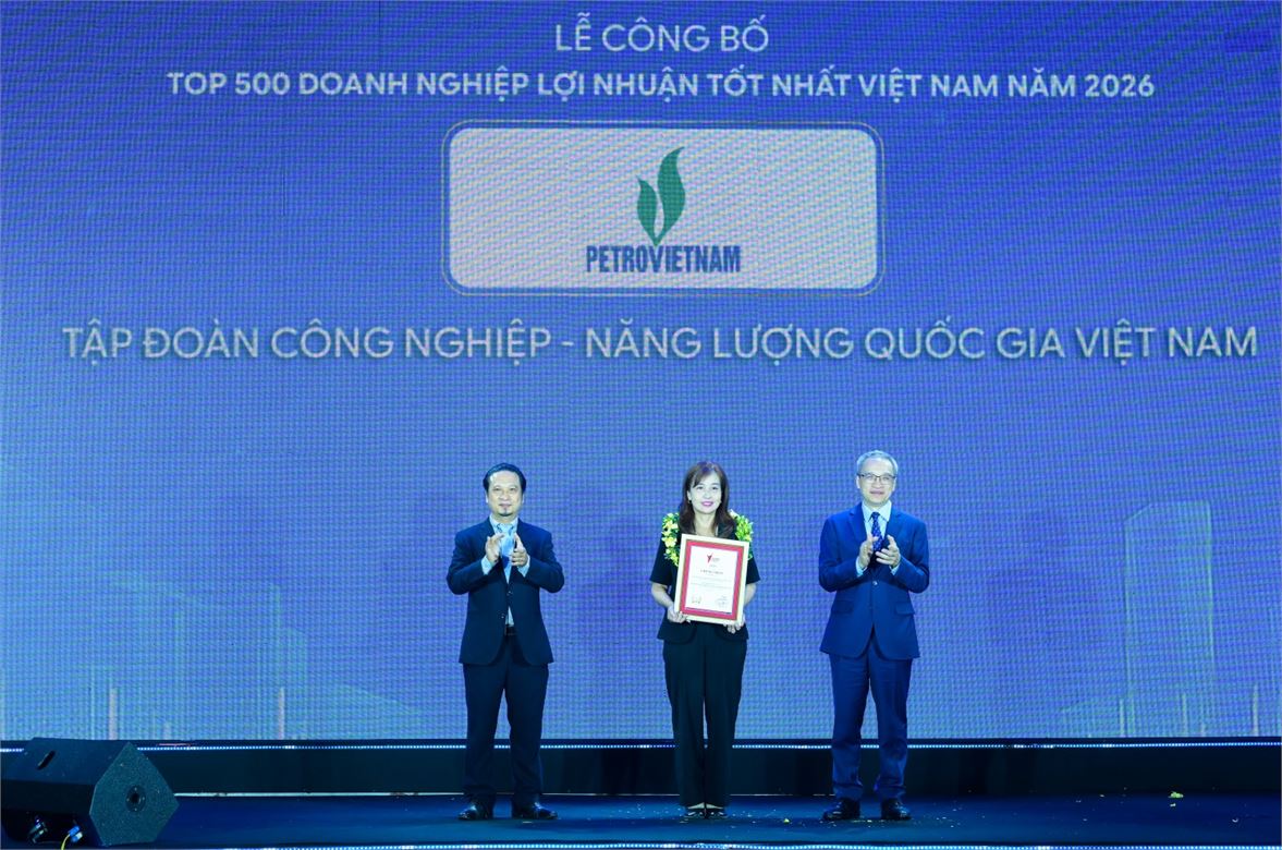 PETROVIETNAM lần thứ 7 dẫn đầu Top 500 Doanh nghiệp lợi nhuận tốt nhất Việt Nam