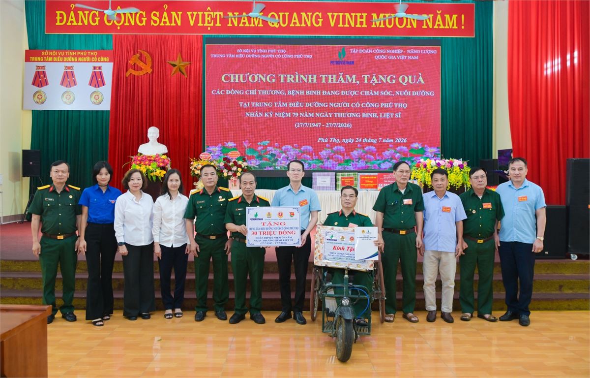 Petrovietnam tri ân thương, bệnh binh tại Trung tâm Điều dưỡng người có công tỉnh Phú Thọ