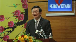 Thăm và làm việc tại Tập đoàn Dầu khí Quốc gia Việt Nam, Chủ tịch nước Trương Tấn Sang: PVN phải phấn đấu là tập đoàn kinh tế trụ cột của nước nhà