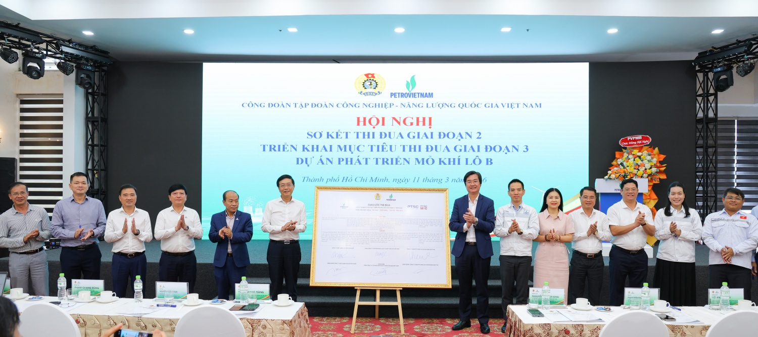Công đoàn Petrovietnam phát động thi đua giai đoạn 3 Dự án Phát triển Mỏ khí Lô B