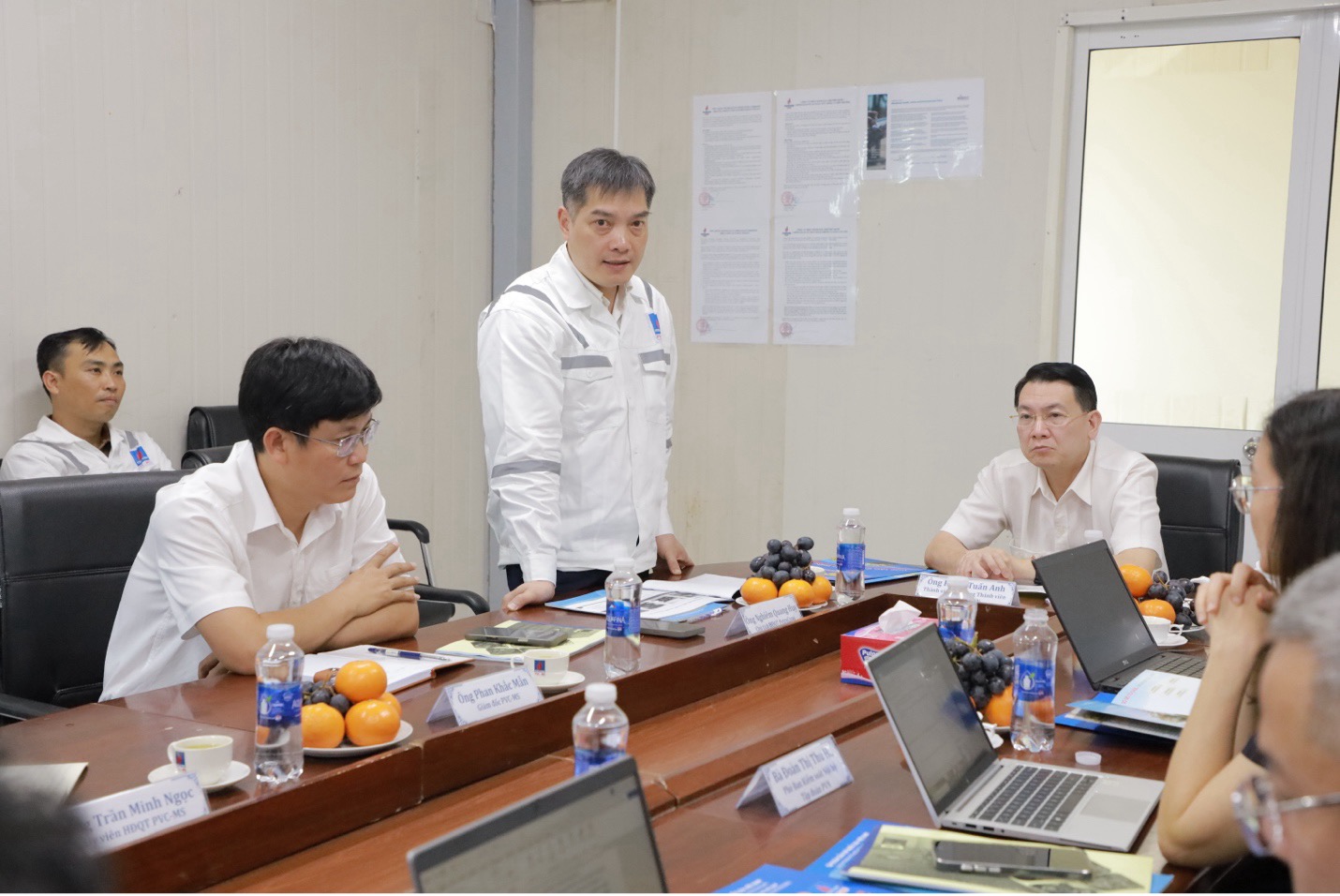 Lãnh đạo Tập đoàn Công nghiệp Năng lượng Quốc gia Việt Nam (PVN) thăm và làm việc với Công ty Cổ phần Kết cấu Kim loại & Lắp máy Dầu khí (PVC-MS)