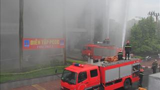 Diễn tập phòng cháy chữa cháy ở tòa nhà Petrovietnam