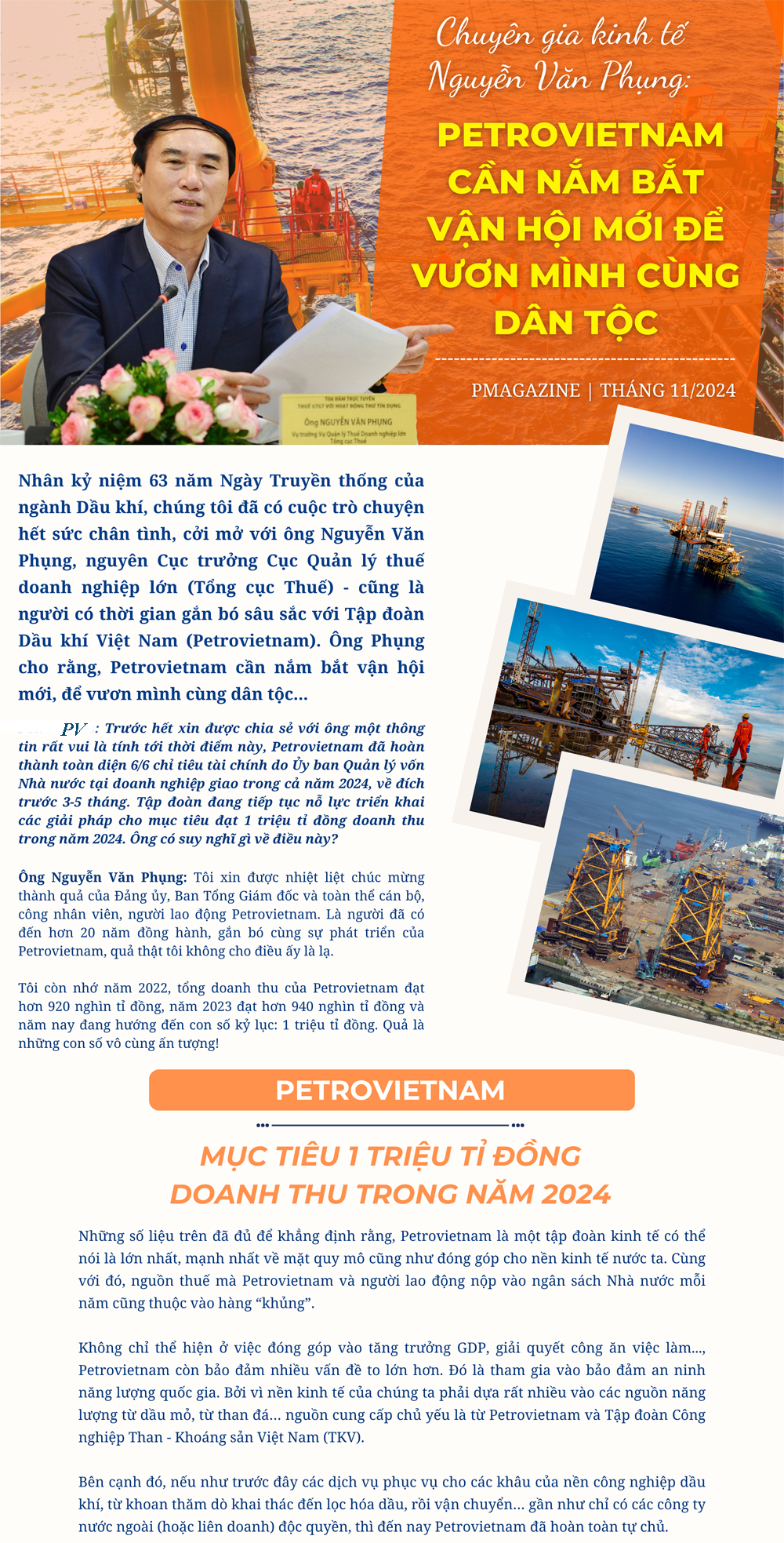 Chuyên gia kinh tế Nguyễn Văn Phụng: Petrovietnam cần nắm bắt vận hội mới để vươn mình cùng dân tộc