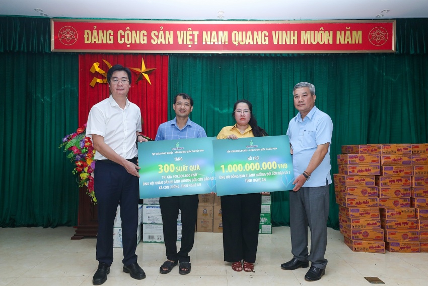 Petrovietnam kịp thời sẻ chia khó khăn với người dân xã Con Cuông sau bão số 3 Wipha