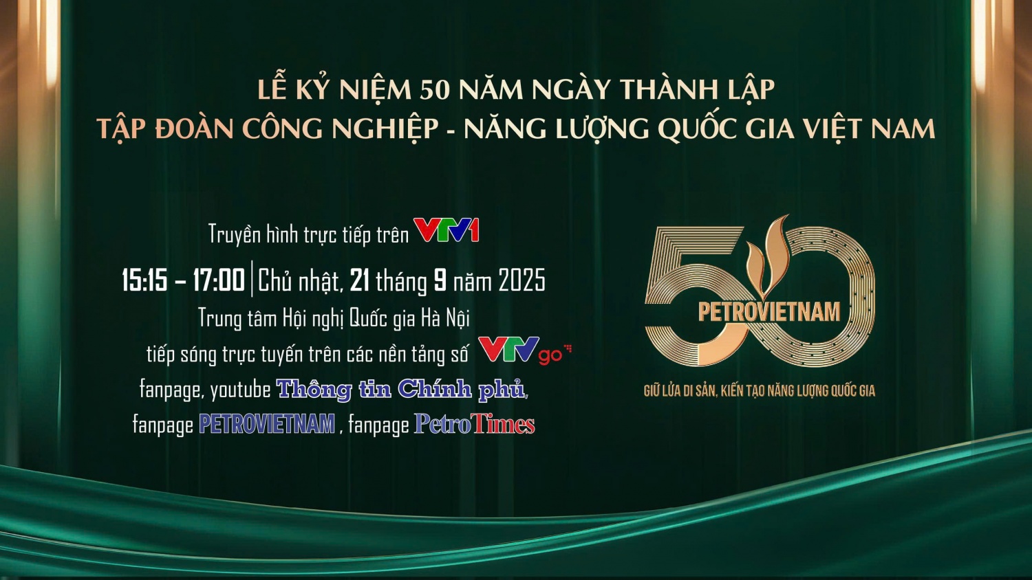 Đếm ngược đến chương trình kỷ niệm 50 năm thành lập Petrovietnam