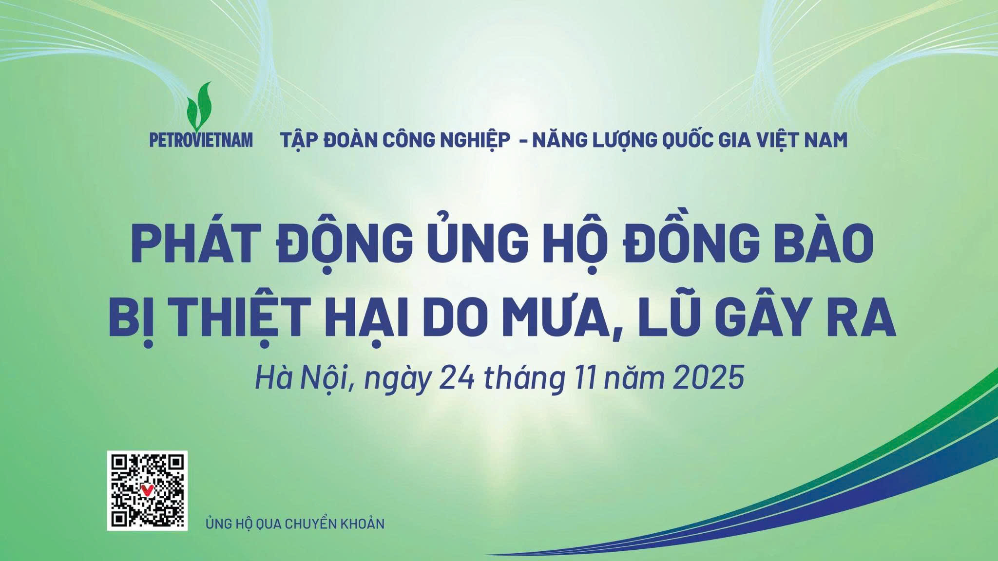 Chủ tịch HĐTV Petrovietnam Lê Mạnh Hùng phát động ủng hộ đồng bào chịu ảnh hưởng bởi thiên tai